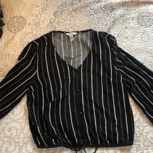 black and white shirt